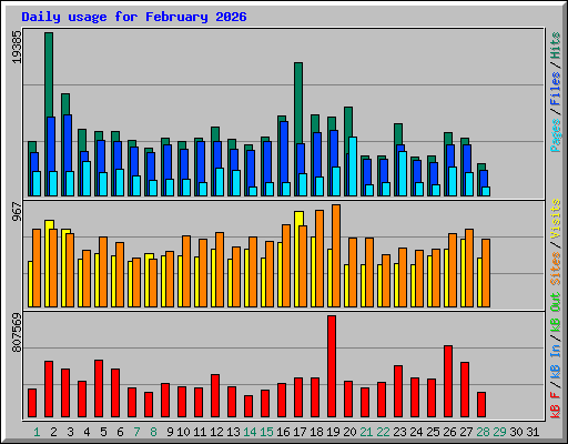 Daily usage for February 2026