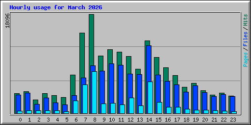 Hourly usage for March 2026