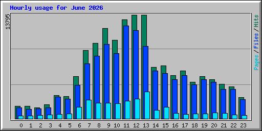 Hourly usage for June 2026