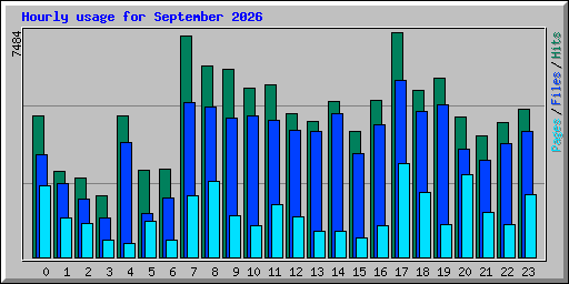 Hourly usage for September 2026